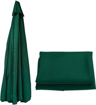 OEM Toldo Redondo De Repuesto Para Sombrilla - 3 M X 3 M, 8 Varillas Para Sombrilla Voladiza - Verde Oscuro