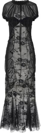 The Attico Black Cotton Midi Womens Dress