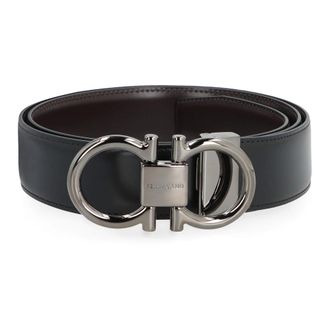 Ferragamo Belts, male, Black, Size: 110 CM Gancini Reversible Belt