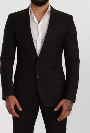 Dolce & Gabbana wool checked slim-fit single-breasted suit