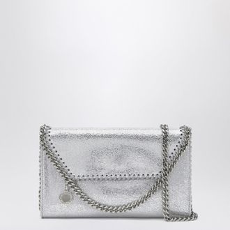 Stella McCartney Falabella silver crossbody wallet bag