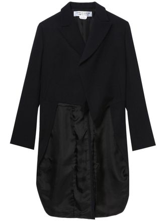 Comme Des Gar&ccedil;ons fishtail-train peak-lapel jacket - Black