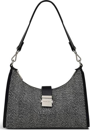 Radley London Sloane Street Herringbone Medium Shoulder Bag in Black at Nordstrom Rack