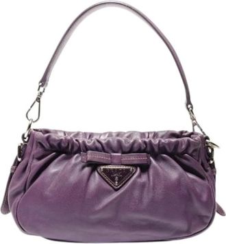 Prada Pre-owned Shoulder Bags, female, Purple, Size: ONE SIZE Pre-owned Vintage Shoulder Bag