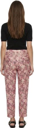 Dolce & Gabbana Floral-Jacquard Cotton-Blend Trousers - Pink