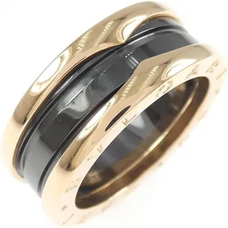 Bulgari B.Zero1 Pink Gold Black Pink Gold (18K) Ceramic Band Ring (Pre-Owned)