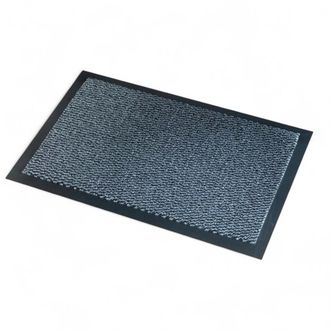 No Brand Zerbino Tappeto Mangiasporco Grigio Con Fondo Antiscivolo Spessore 9 Mm - 90x150 Cm