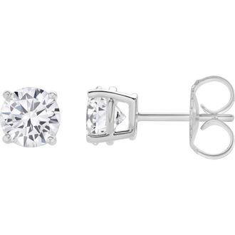 LuvMyJewelry Valeria 1.5 Ct TW Lab Grown Round Diamond Studs 14K Gold Earrings in 14K White Gold at Nordstrom