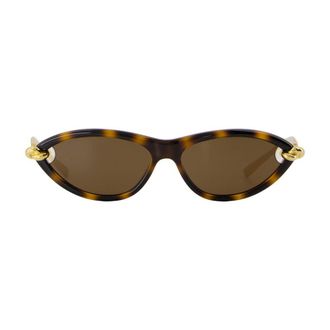 Bottega Veneta Womens Bv1390s-002 Acetate Sunglasses Brown