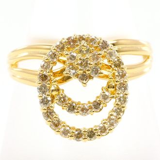 C&A Brown Yellow Gold Yellow Gold (18K) Band Ring (Pre-Owned)