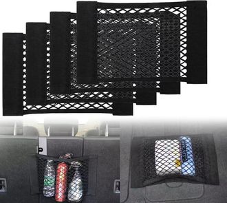OEM Red Portaequipajes Para Coche De 4 Piezas, Red Universal Para Maletero, Red Protectora El&aacute;stica Para Maletero, Red De Almacenamiento De Nailon, 40 X 2
