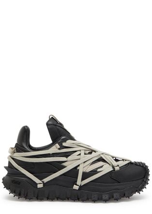Rick Owens Trailgrip Megalace Leather Sneakers - Black - 41 (IT41 / UK7)