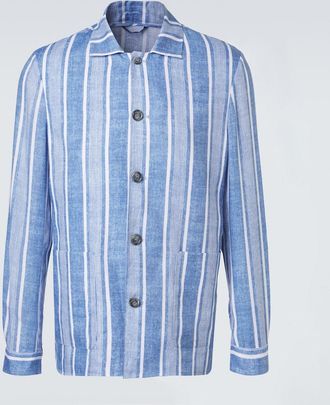 Fedeli Striped linen shirt