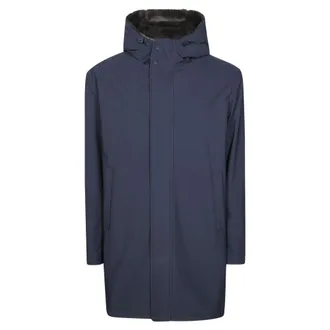 Herno Heren, Mantels, Blauw, Maat: XL Poliester