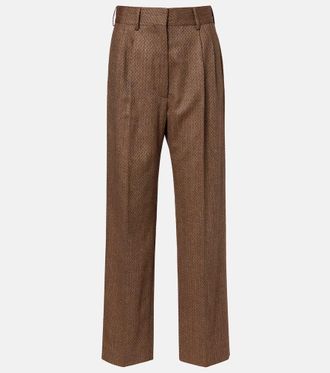 Blaz&eacute; Milano Blaz&eacute; Milano Amel silk and wool wide-leg pants