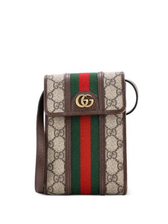 Gucci Ophidia Vertical Flap GG Coated Canvas Mini crossbody bag - women - Fabric - One Size - Brown