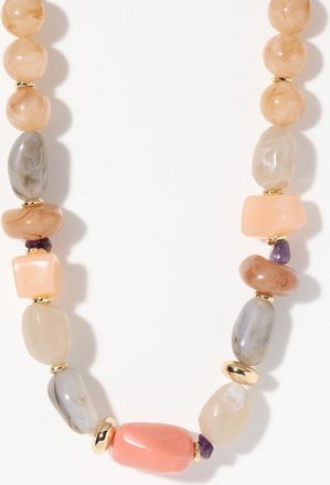 Simons Womens Large colourful stone necklace