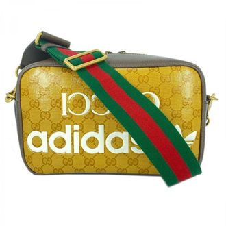 Gucci x adidas Collaboration Shoulder crossbody Bag Gold 702427