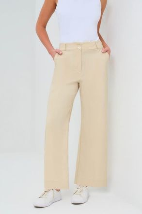 Anatomie Ivanna Performance Cotton Cropped Flare Pant in Wheat at Nordstrom, Size X-Small 25