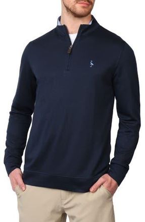 Tailorbyrd Modal Blend Quarter Zip Polo in Navy at Nordstrom Rack, Size Xx-Large