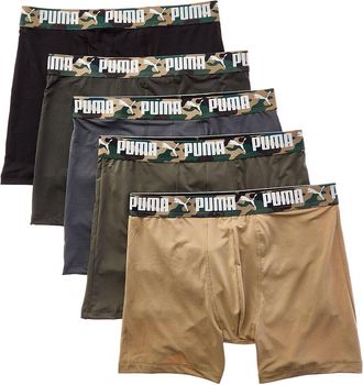 Puma Puma Set Of 5 Camo Waistband Boxer Brief