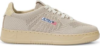 Autry Beige Round Toe Sneakers
