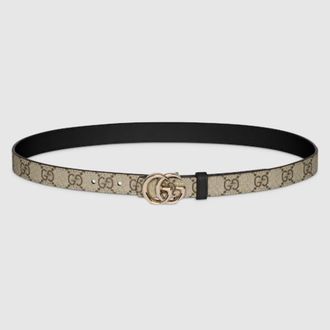 Gucci Reversible GG Marmont Thin Belt, Size 110