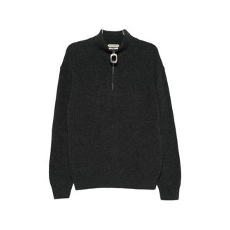 J.W.Anderson Ribbed-knit Quarter-zip Sweater