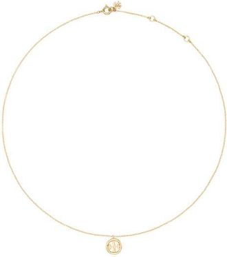 Tory Burch Icon Circle Pendant Necklace in Tory Gold at Nordstrom