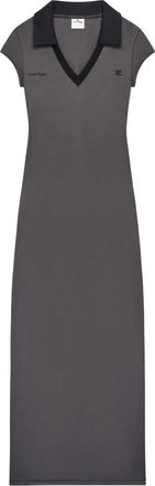 Courr&egrave;ges Maxi-jurk met logo - Grijs