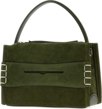 J.W.Anderson Womens Olive Green Suede Small Loafer Handbag Khaki Borse A Mano Bag