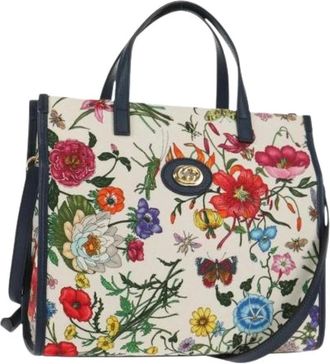 Prada Pre-owned Tote Bags, female, Multicolor, Size: ONE SIZE Pre-owned Floral open tote