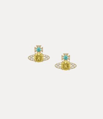 Vivienne Westwood Ismene Earrings Gold-light-turquiose-light-yellow-white-cz Gold-light-turquiose-light-yellow-white-cz Women