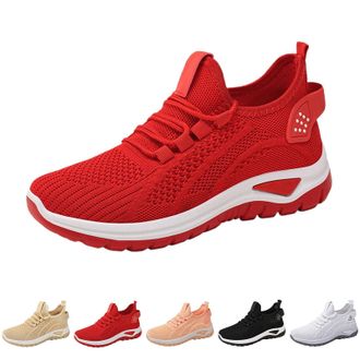 Generic Slip On Walking Trainers Shoes for Women Size 7.5 Mesh Breathable Fitness Shoes Casual Orthopedic Sneakers Ladies Outdoor Non Slip Comfortable Lightwe