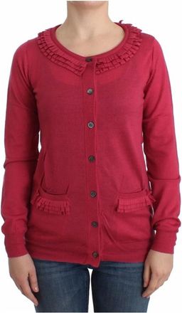 John Galliano Roze wollen Cardigan - Dames - Vesten - Roze - M - Wol - Truien & Vesten