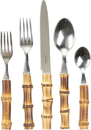 Juliska Bamboo 5-Piece Flatware Place Setting in Silver/Bamboo Natural at Nordstrom