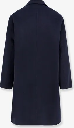 Amaranto Mens Outdoor Wool Coat Blue