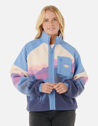 Rip Curl Womens Rip Curl Womens Oceanic Polar Full Zip Fleece - Multico - Size: 2XS