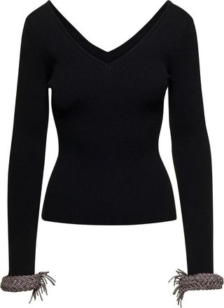 Giuseppe Di Morabito Black V Neckline Top