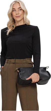 Co'Couture Tops, Dames, Zwart, XL, Leer, Dames Tops & T-shirts Camillacc Padded Ls Blouse