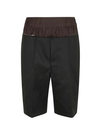 Maison Margiela Geplooide shorts - Zwart