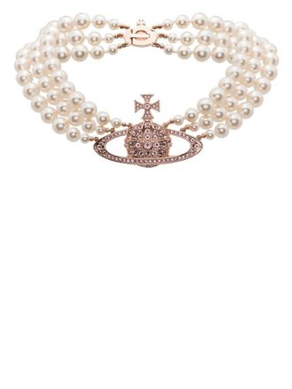 Vivienne Westwood Layered Necklace with Gold-Tone Orb Plaque
