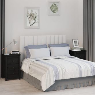 vidaXL Vidaxl - Mesitas De Noche 2 Uds Madera Maciza De Pino Negro 40x35x61,5cm