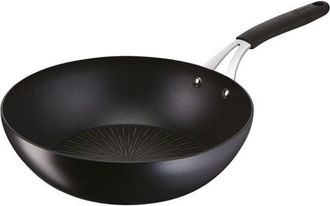 Lagostina Sart&eacute;n Wok De Aluminio 28cm Negro - 012165041828 - Lagostina