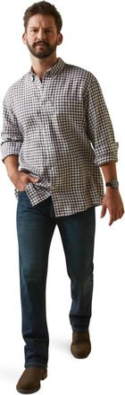 Ariat Mens Sonoma Shirt Long Sleeve in Banyan Bark Check, Size Small, by Ariat
