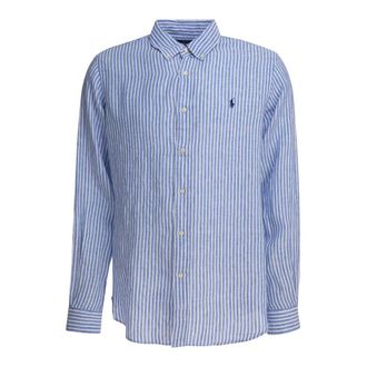 Polo Ralph Lauren Heren, Overhemden, Blauw, Maat: XL Linnen