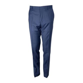 Roy Robson Slim-fit Trousers, male, Blue, L, Tessuto Lavorato Trousers