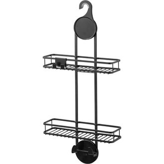 iDesign Hanging Shower Caddy with Accessory Hooks - Matte Black at Nordstrom