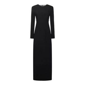 Rotate Crepe Open Back Dress - Dames - Maxi kleedjes - Zwart - 2XS - Polyester - Kleedjes
