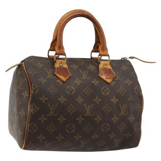 Louis Vuitton Speedy Handbag Monogram Canvas Brown Canvas Handbag (Pre-Owned)